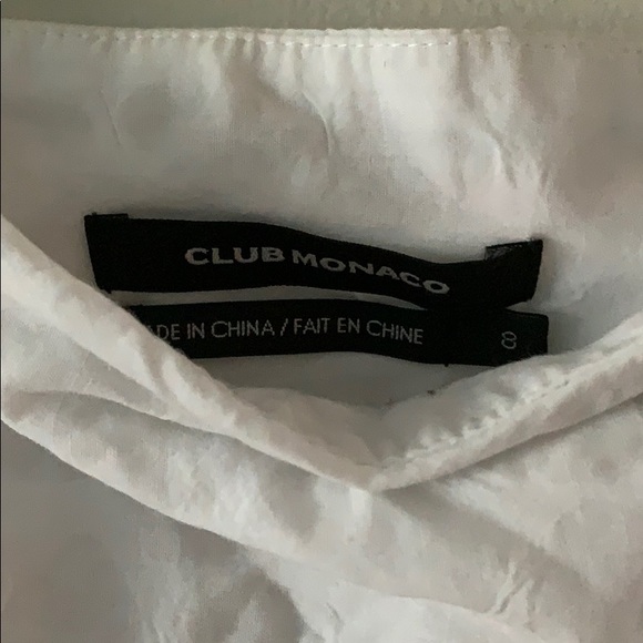 Club Monaco side zip white skirt - Picture 2 of 2